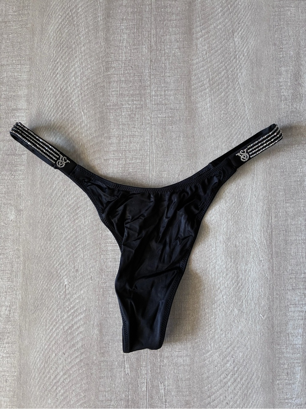 Victoria’s Secret Ombré Stripe Shine Strap Thong Panty Large